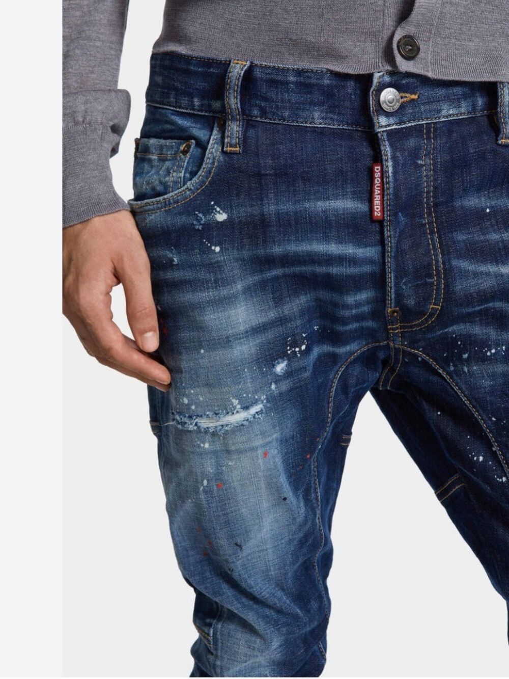 DSQUARED2 Jean Tidy Biker Medium Wash SZ 44
